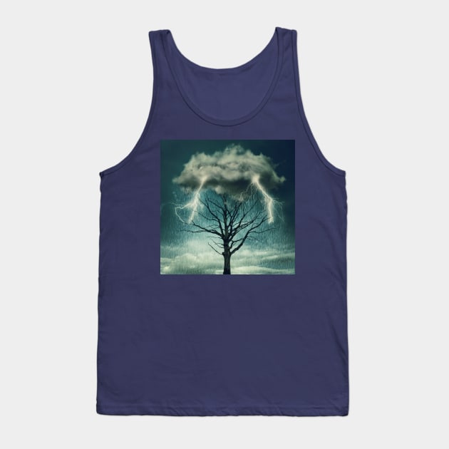 tree above storm Tank Top by psychoshadow